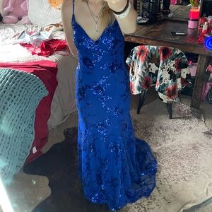 Stunning Blue Sequin Gown